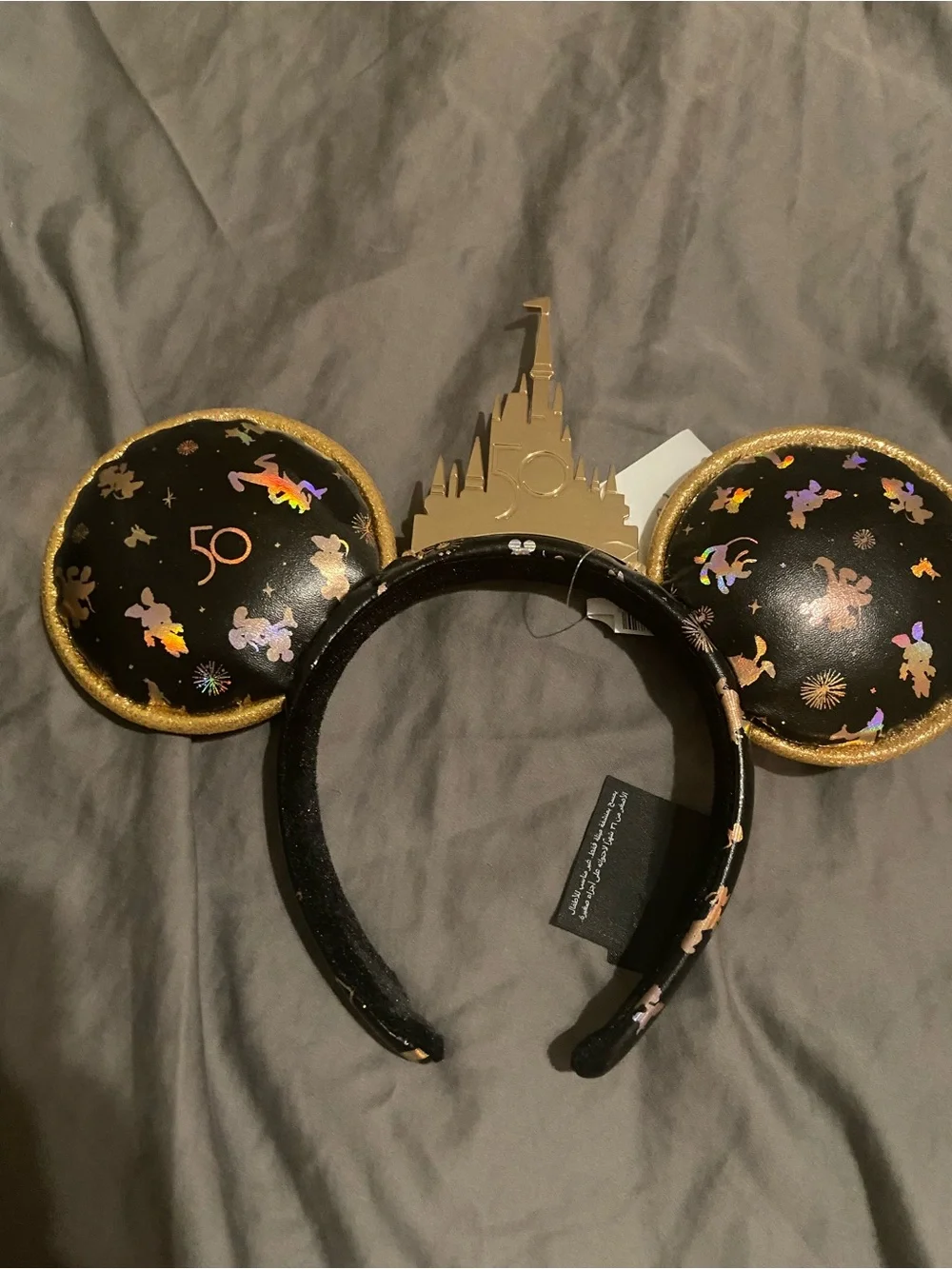 Black 50th Anniversary Kids Backpack and Ears Set